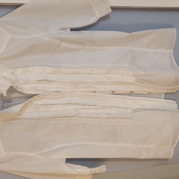 100% Cotton Ruffle Women's Blouse - Picture 4 of 7